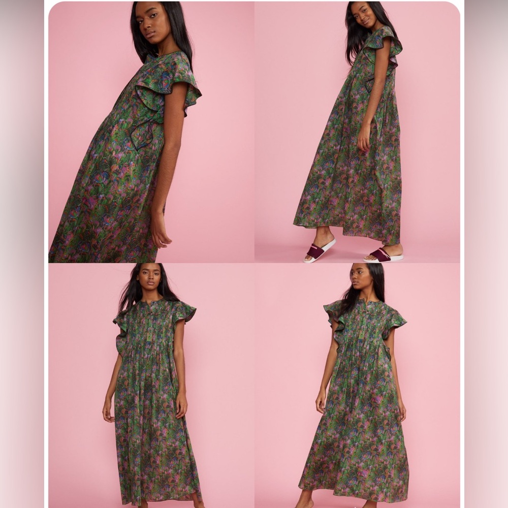 Cynthia Rowley Green Floral Maxi Dress